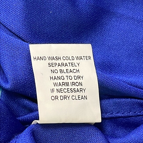 Rabbit Designs Women’s Blue Paisley Midi Asymmetrical Slip Sundress Size 10 - Picture 12 of 12